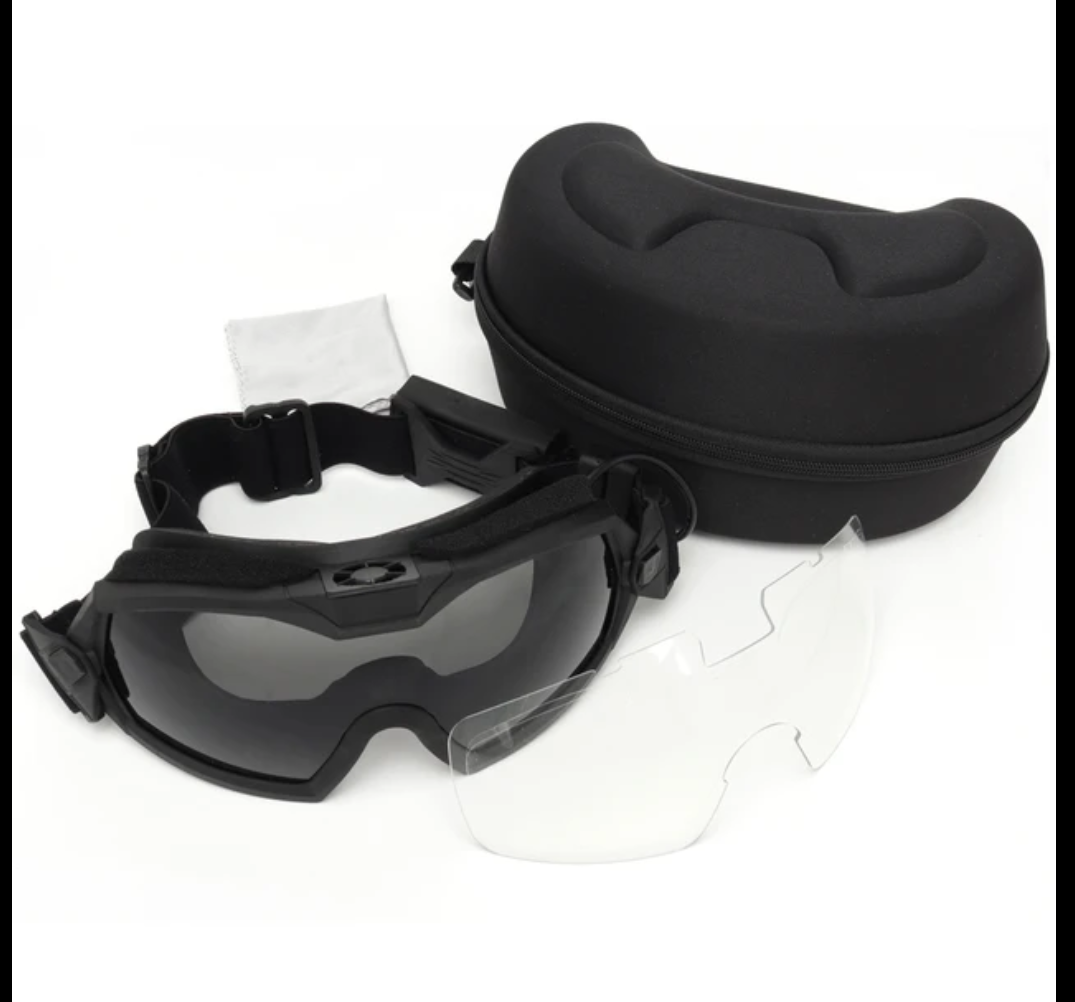 Tactical Air Conditioning Anti Fog Ballistic Goggles eye protection UV400