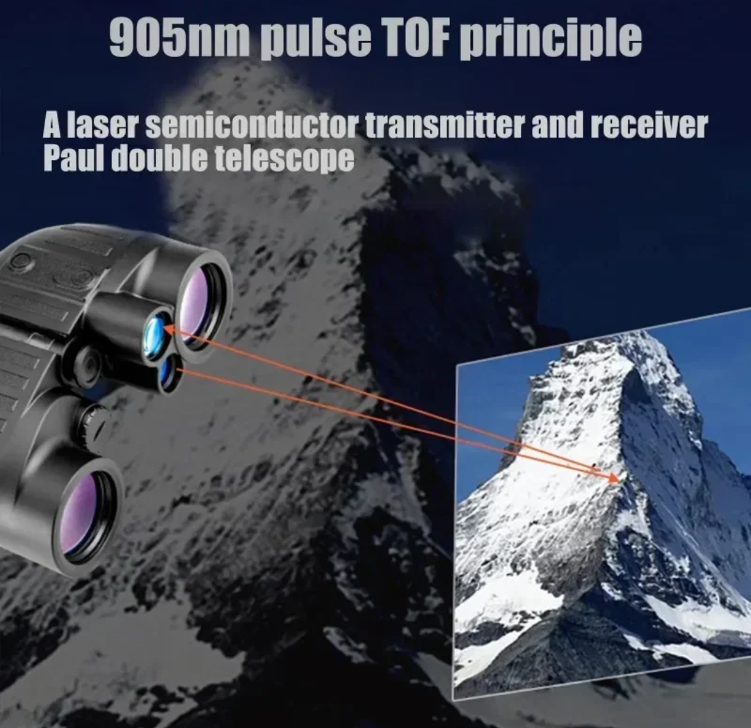 1500m Marine UHD Binoculars 8x40 Laser Ranging Paul Prism System Psudocolour & compass FOV 8°